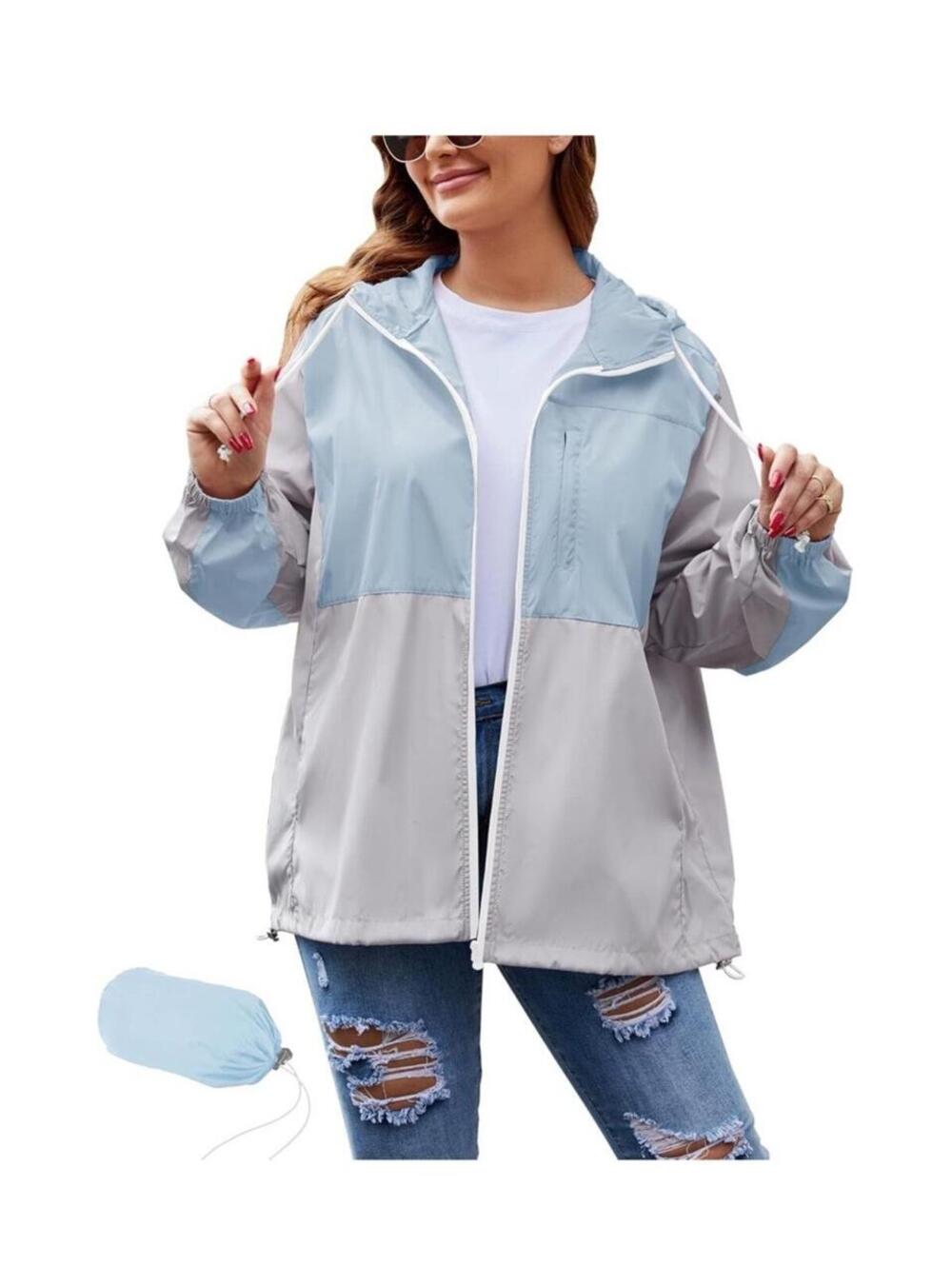 Tcot‎  Fashion Women Flash Forward Windbreaker Jacket Plus Size M